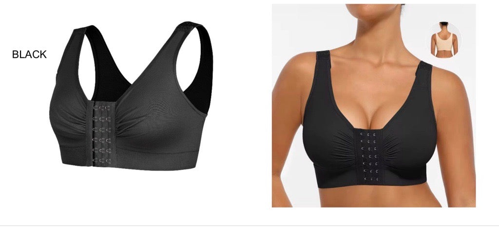 Noobies Lingerie Post Operative & Sleepwear Bra - BLACK CONTOUR